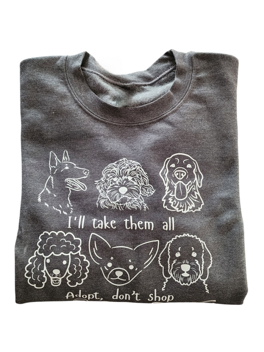 Adopt, Don’t Shop Crewneck - Wear Your Love for Rescue Dogs! 🐶💕